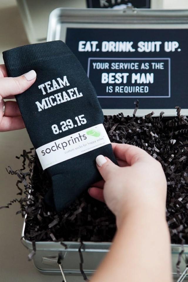 Mens Wedding Party Socks, Groom Groomsmen Socks, Funny Wedding Gift