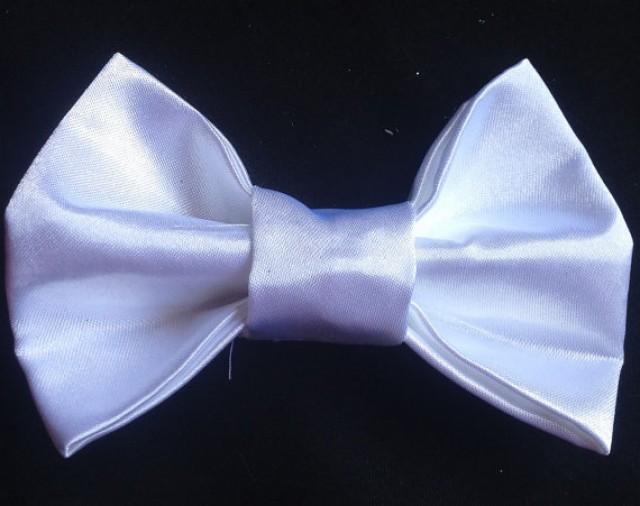 White Satin Wedding Collar Bow Tie For Male Dogs Or Cats 2297320 Weddbook