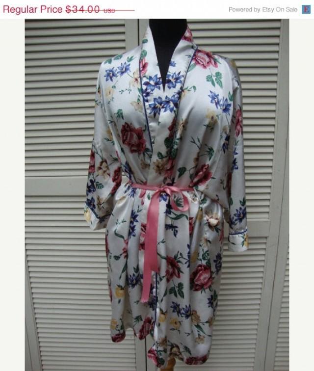 cream satin robe