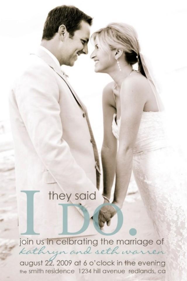 Invitation - Wedding Announcement - I Do. #2297381 - Weddbook