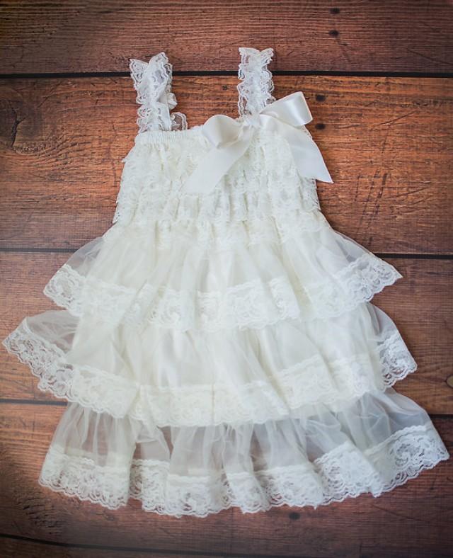 Ivory DressIvory Girl Dresscream Dressflower Girl Dressbaptism