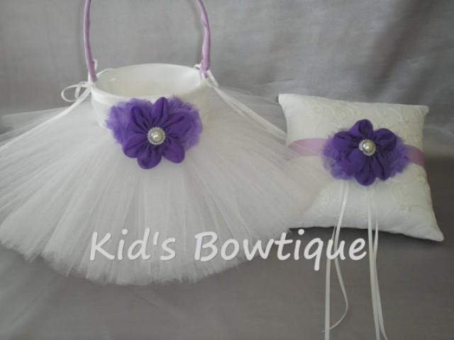 Custom Listing 2 Wedding Flower Girl Tutu Baskets And 1 Matching