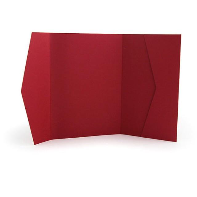 Red 5 X 7 Pocket Fold Invitation Holder Quantity Of 10 Diy