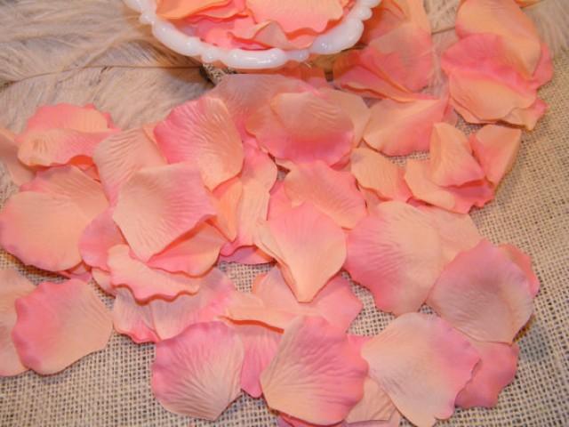 200 Rose Bulk Petals Artifical Petals Peach And Coral Pink