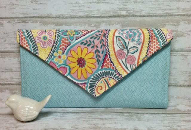fabric clutch wallet