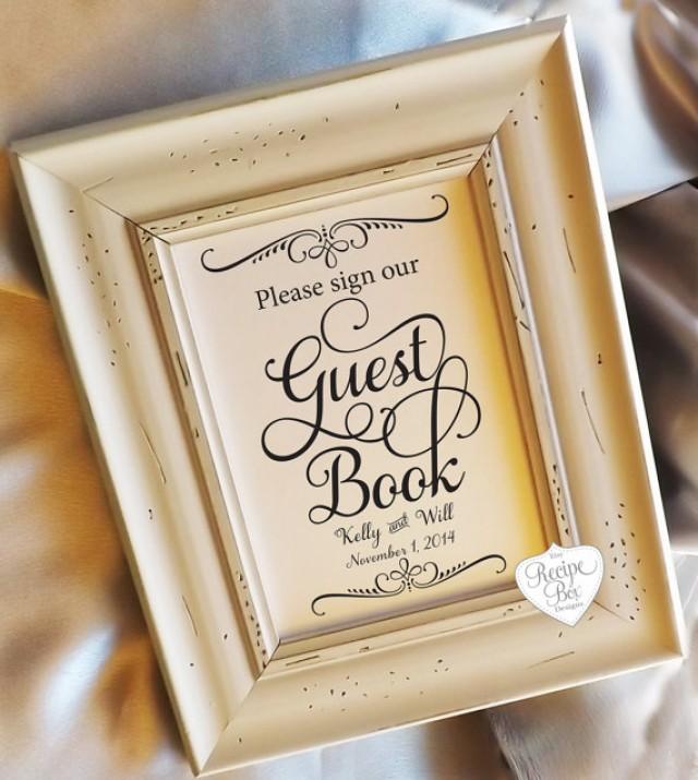 Guest Book Please Sign 8x10, Wedding Signs, Cards And Gifts, Reserved