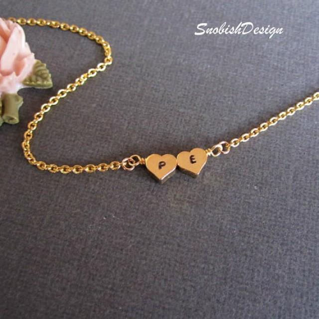 Personalized Double Hearts Initial 