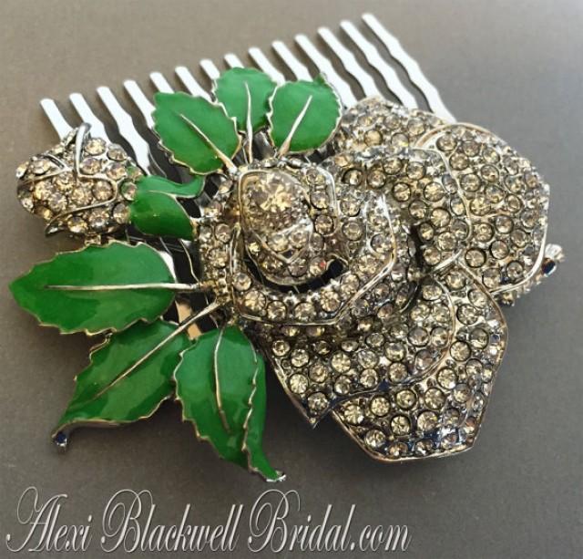 Decorative Hair Comb, Rhinestone Bridal Headpiece Crystal Comb, Wedding