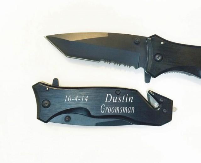 4 Groomsmen Gifts Personalized Knives Engraved Knife Custom Knife