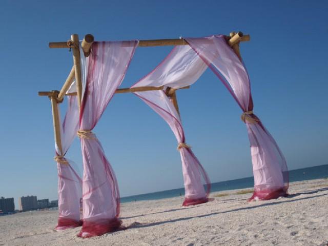 Big Bold And Beautiful Bamboo Beach Wedding Chuppah Arch