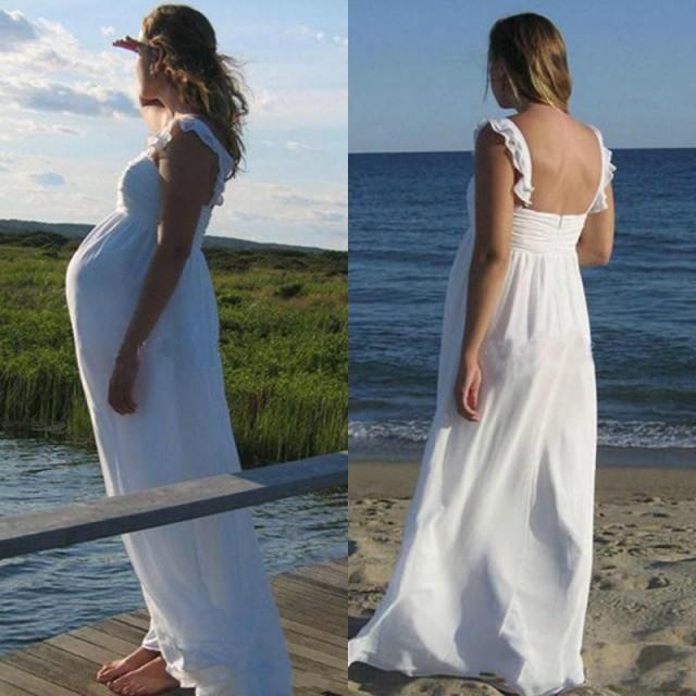 Maternity Wedding Dresses Long White ...