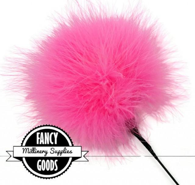 Skraldespand forseelser Udvinding 1 - Hot Pink - Marabou - Ostrich Feather Pick - Pom Pom - Poof - Millinery  Feather - Bouquet Pick #2302900 - Weddbook