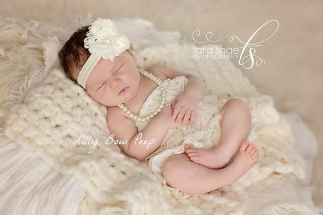 baby girl ivory headband