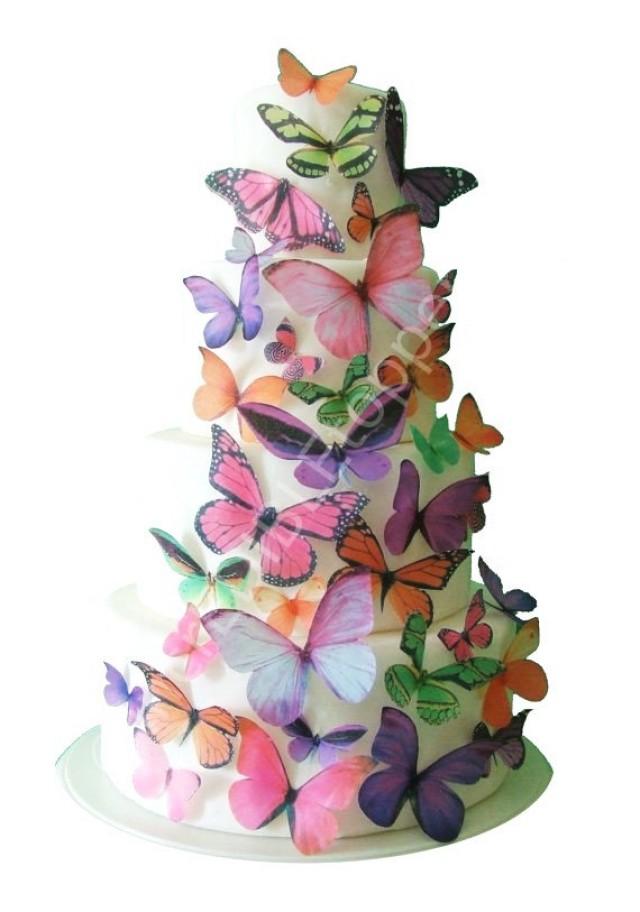 Wedding Cake Topper THE KAITLYN Edible Butterflies Butterfly Cake