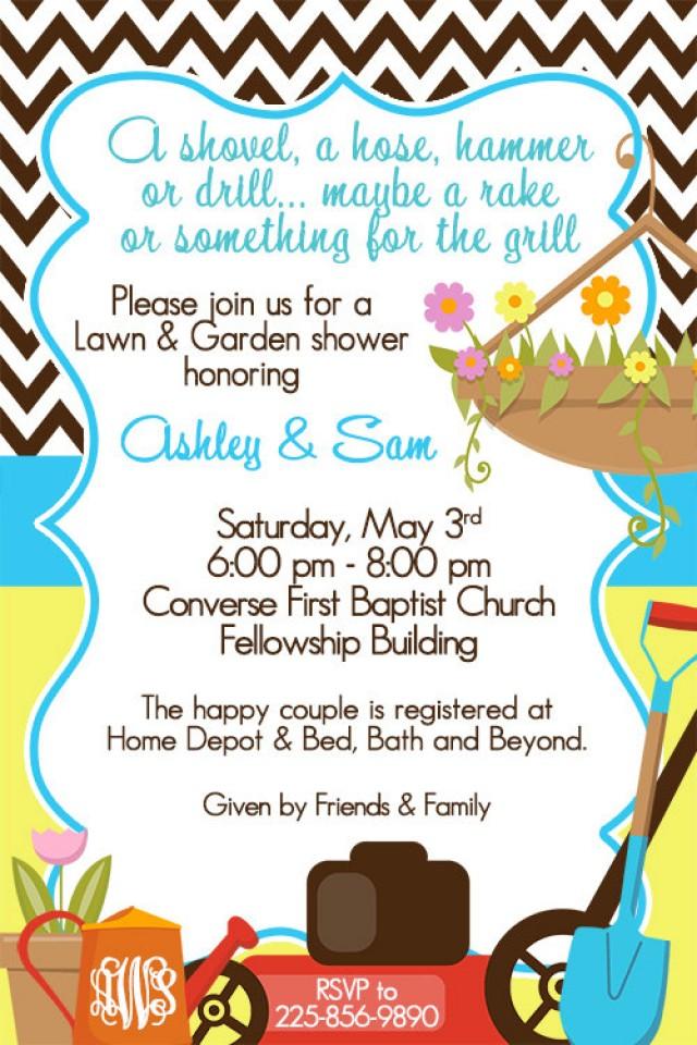 Lawn & Garden Shower / Honey Do Invitation / Couples Shower / Tool