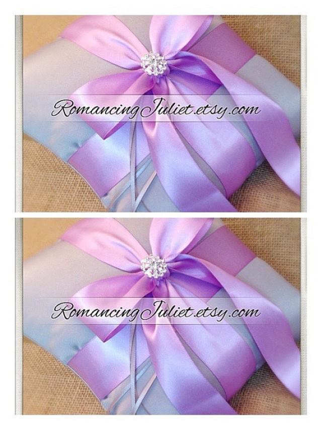 Romantic Satin Elite Ring Bearer Pillow...You Choose The Colors...SET