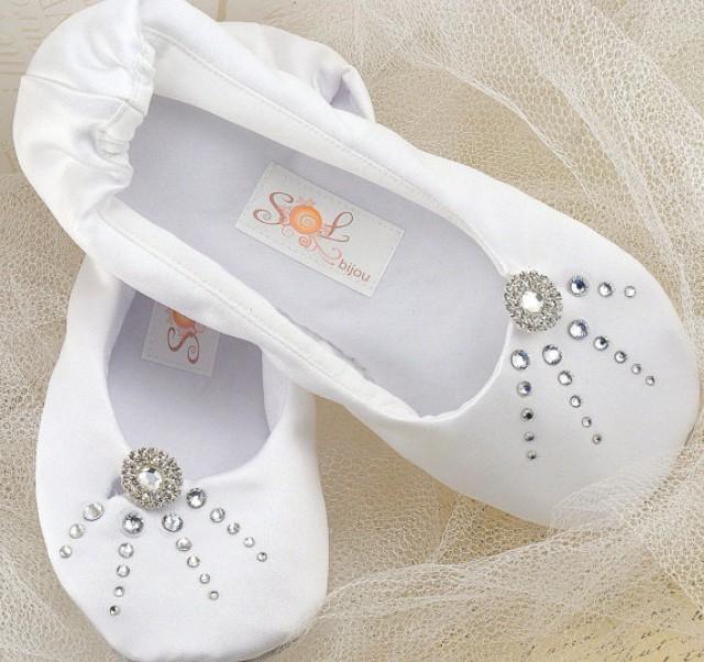 Bridal Ballet Flats Bridal Ballerina Slippers Bridal Shoes In White