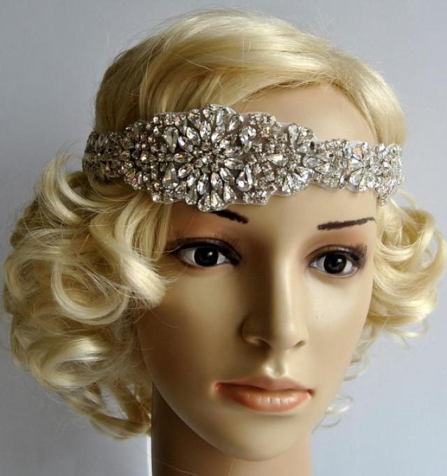 Glamour Luxury Rhinestone Flapper Gatsby Headband Wedding Headband Crystal Headband Bridal