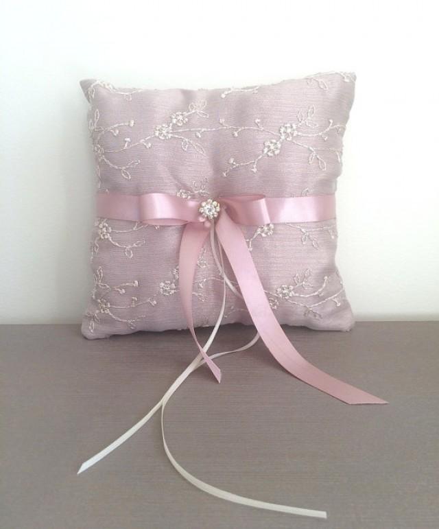 Ring Pillow, Wedding Pillow, Ring Boy Pillow, Dusty Pink Pillow, Pink