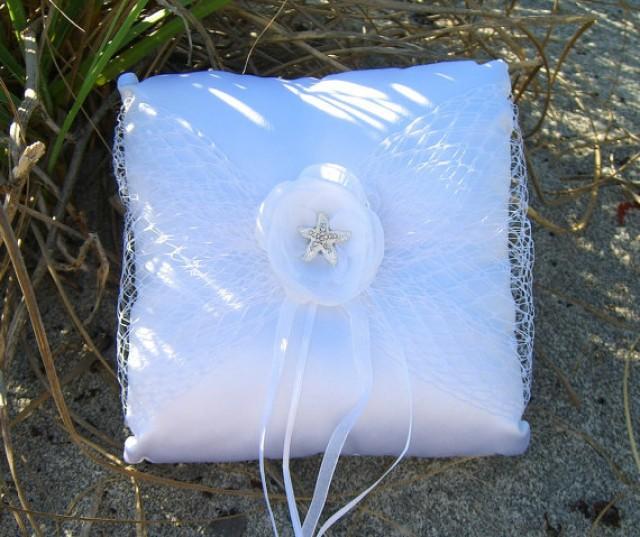 Beach Wedding Starfish Ring Bearer PillowNautical Weddings, Starfish