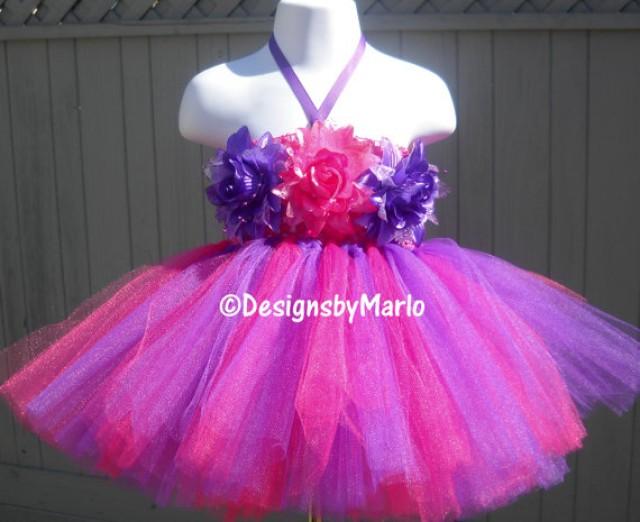 pink and violet tutu dress