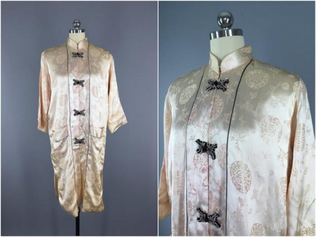 vintage silk dressing gown