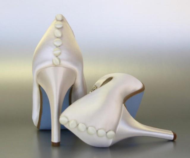 ivory satin bridal shoes