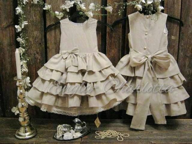 ecru flower girl dresses