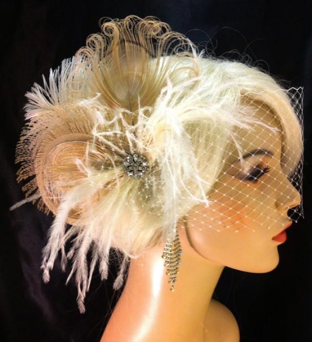 Feather Bridal Fascinator, Feather Fascinator, Bridal Fascinator