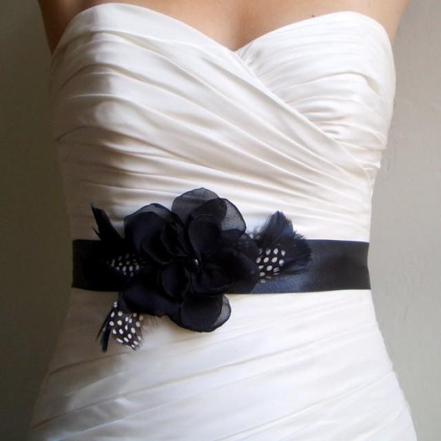 black wedding sash
