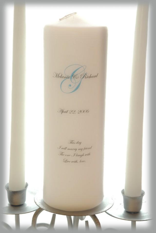 Personalized Unity Candle SET With Monogram, Wedding Candles, Weddings