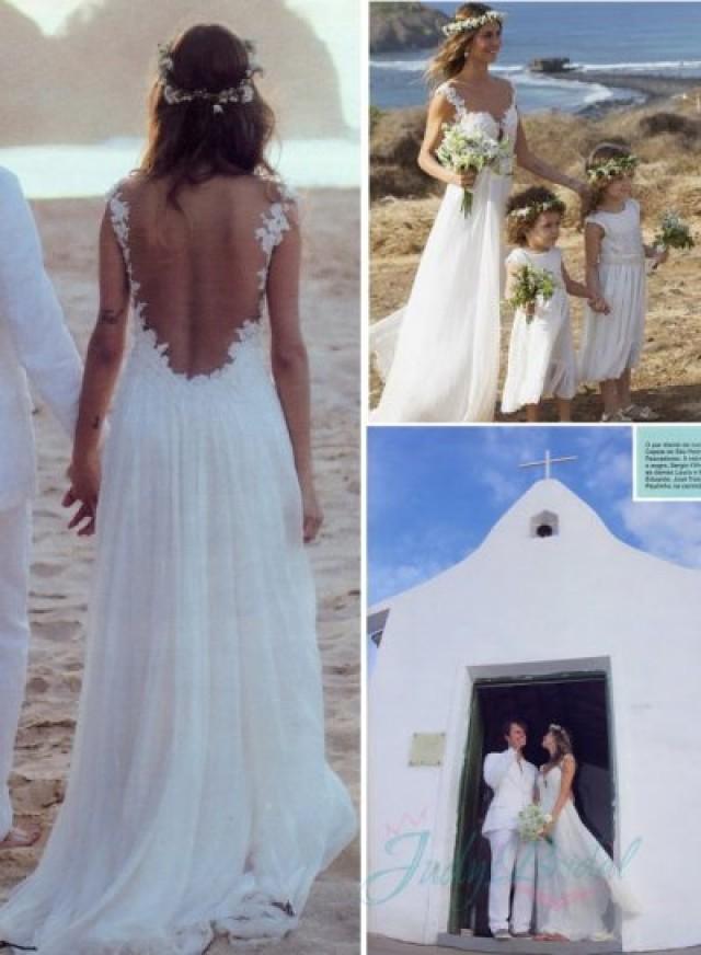 backless flowy wedding dress