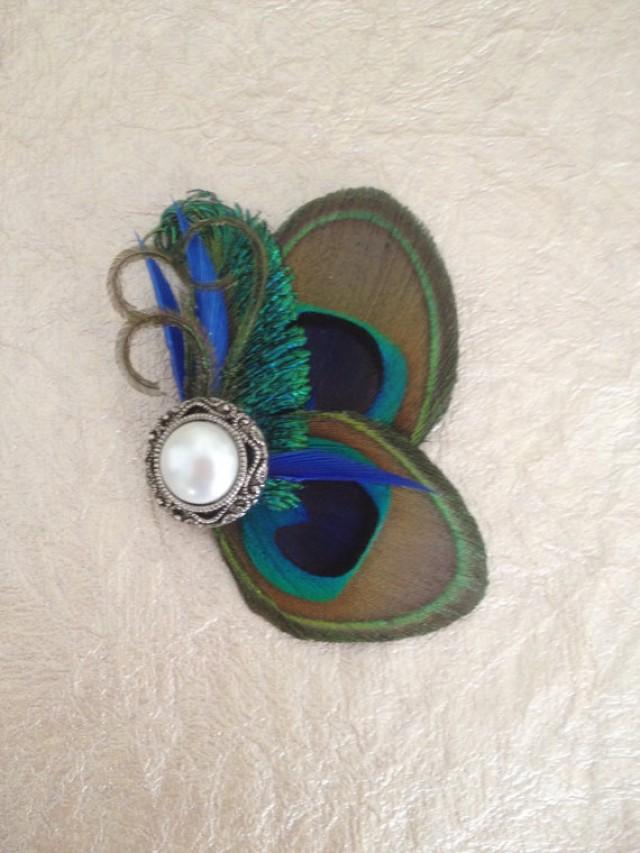Customize Peacock Hair Clip, Clutch Purse,sash, Broach And 2312820