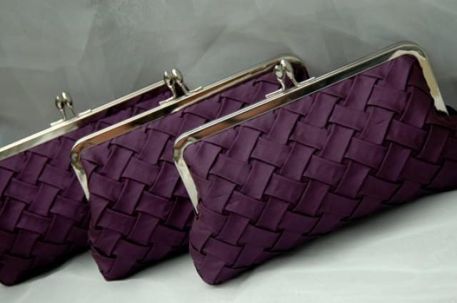 plum clutch purse