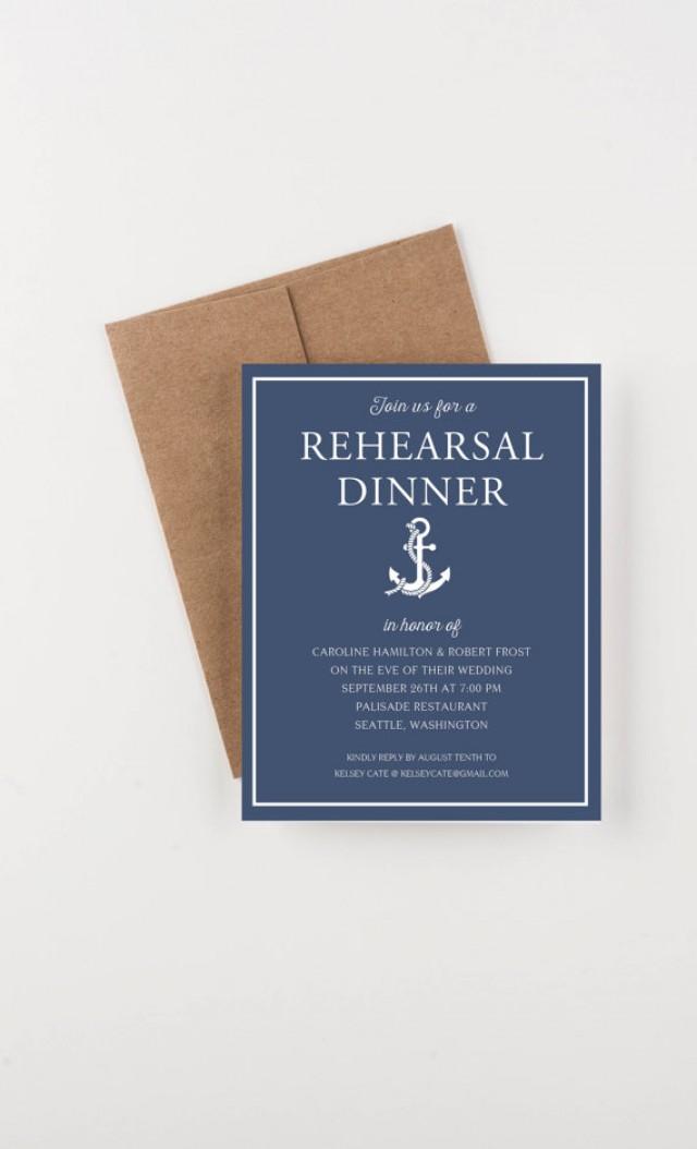 nautical rehearsal dinner invitation