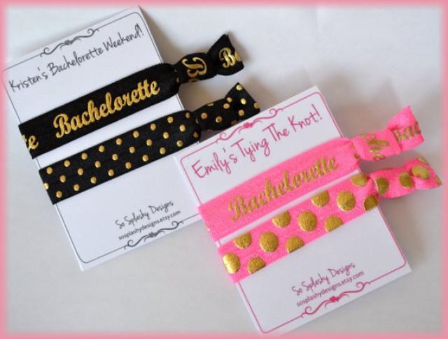 Custom Hair Tie Bachelorette Party Favor Bachelorette Hair Ties