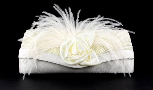 white satin bridal purse