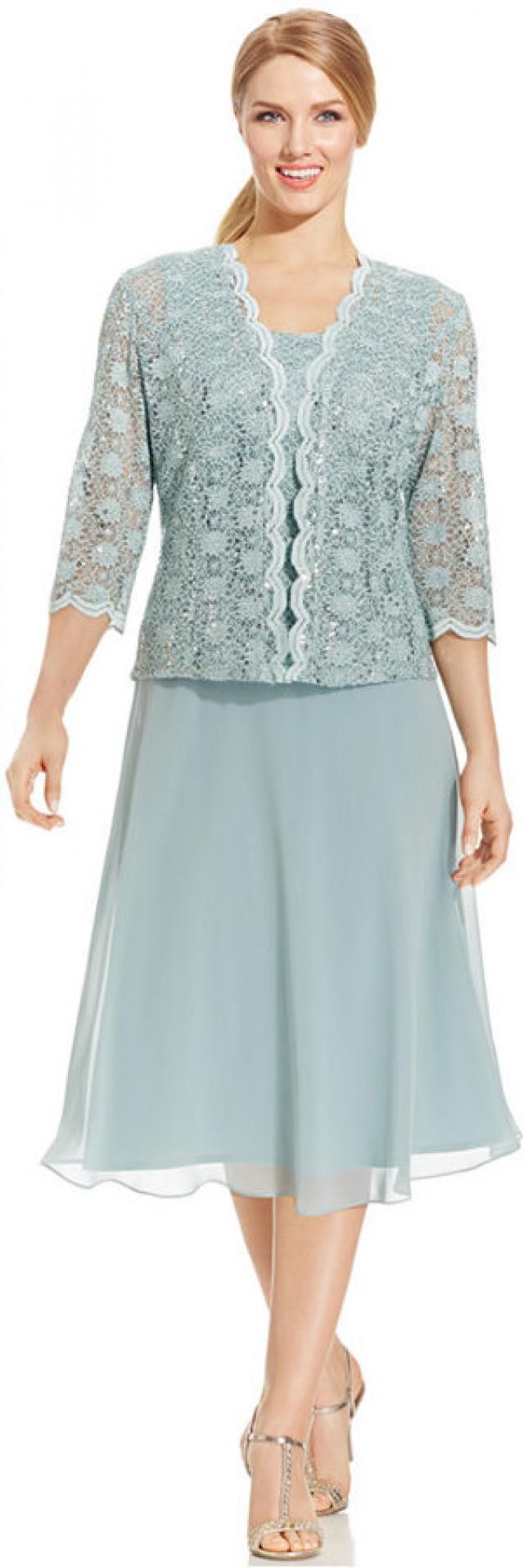 r&m richards sequined lace chiffon gown