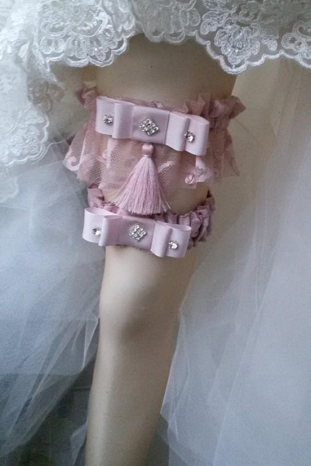 Wedding Leg Garter, Wedding Garter Set , Ribbon Garter Set , Wedding