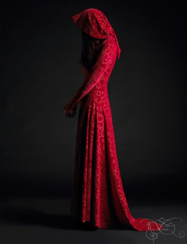 Calista Hooded Dress Red Riding Hood Fairy Tale Wedding Dress