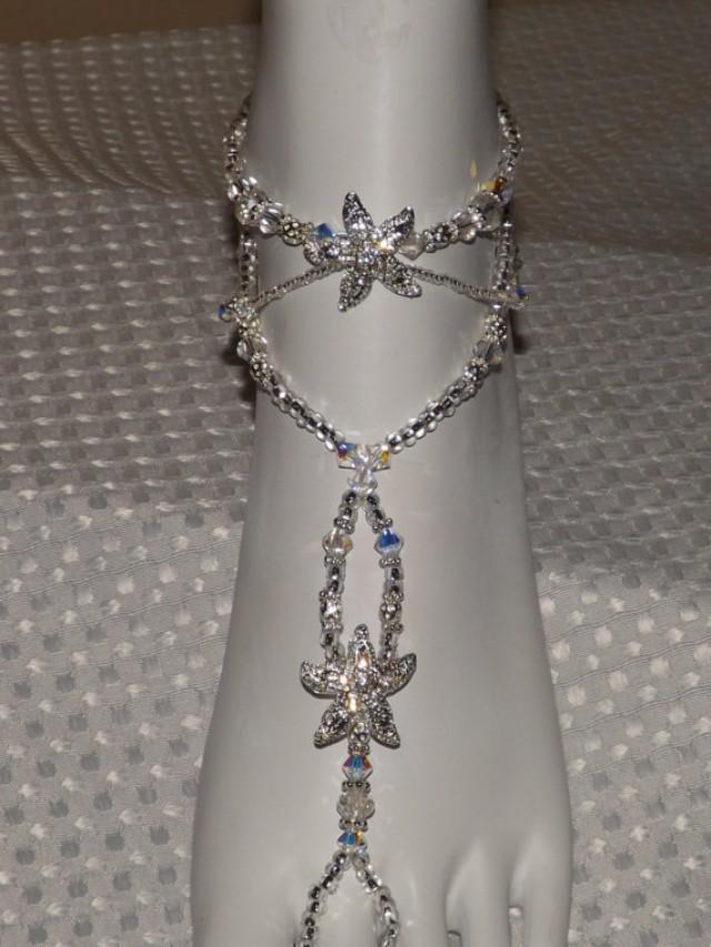 Dazzling Foot Jewelry Wedding Barefoot Sandal Anklet Bridal Shower Gift
