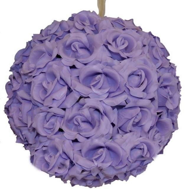 10 Lavender Kissing Balls Faux Lilac Purple 8" Rose Balls Lavender