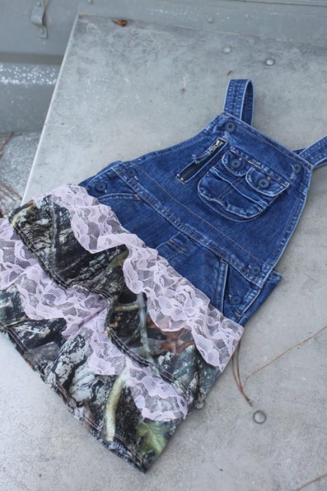 Camo Overall Dress, CamoTutu, Flower Girl Dress, Camouflage Dress