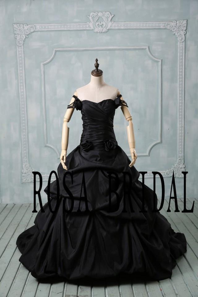 Plus Size Wedding Dress Black Off The Shoulder Wedding Dress