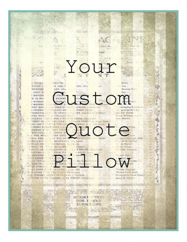 Custom Quote Pillow Handmade Wedding Gift Bridesmaid Gift Love