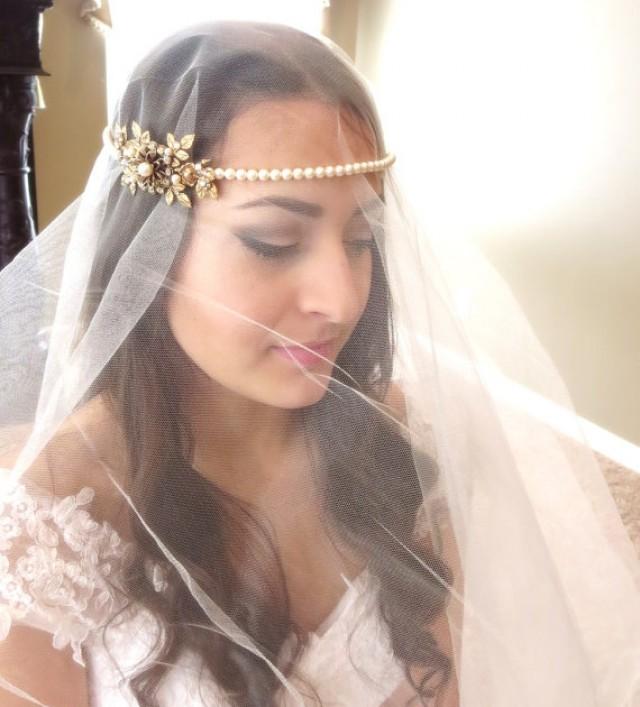 Bridal Headpiece Bridal Halo Wedding Forehead Band Bridal