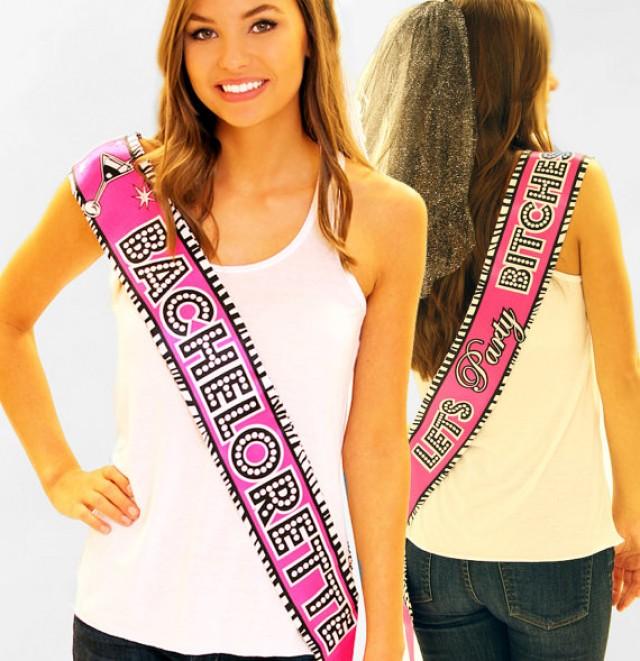 Bachelorette Sash Front And Back Print Bachelorette Party Sash, Zebra