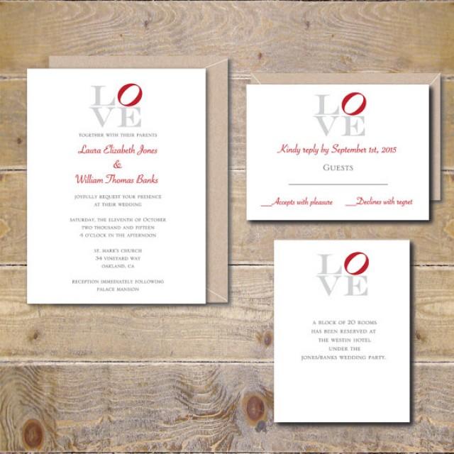 Philadelphia Love Park Wedding Invites Love Sign Wedding Rustic