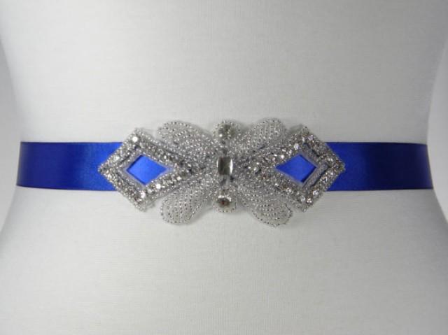 8. Royal Blue Bridal Hair Headband - wide 3