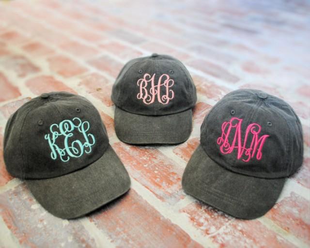 Monogrammed Hat Pigment Dyed Cap With Cool Mesh Lining And Adjustable